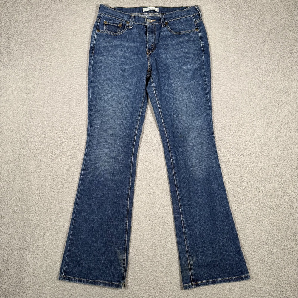 Levis Jeans Womens 30x31 Blue 515 Bootcut 5 Pocket Denim Casual Preppy Logo